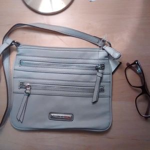 Nine West silver gray purse crossbody handbag nwt